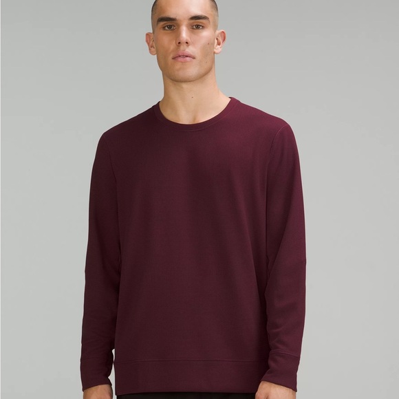 lululemon athletica Other - lululemon Stitch Shift Waffle Knit Long Sleeve Crew Burgundy Size XL